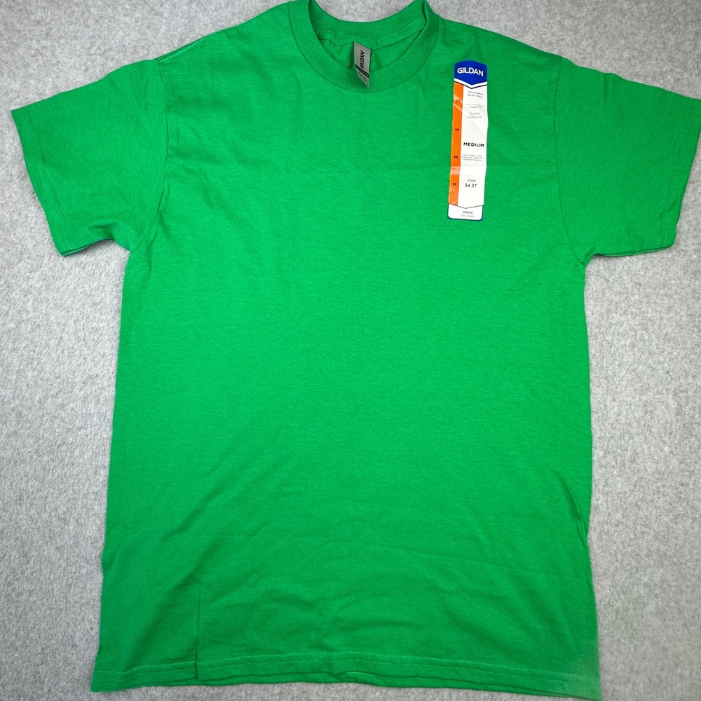Gildan G5000 Heavy Cotton‎ Adult T-Shirt Irish Green Medium New Mens Tee